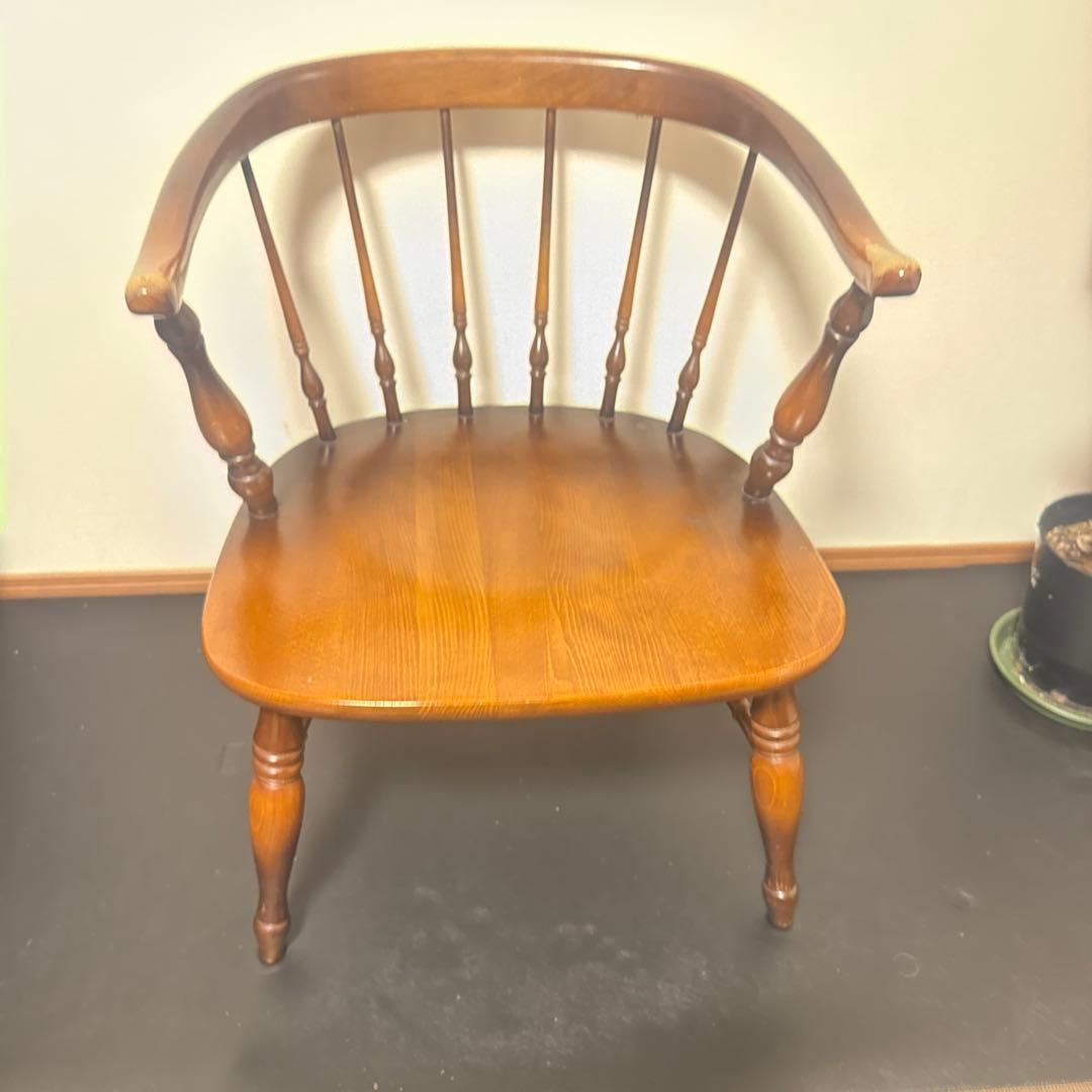 飛騨産業チェア　柄クッション付き