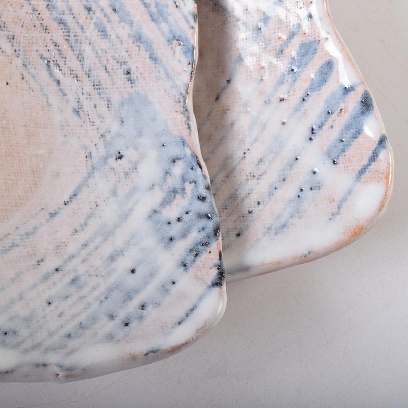 和食器　萩焼　吉田仙萩作　銘々皿　五客　共箱　C　R8215B