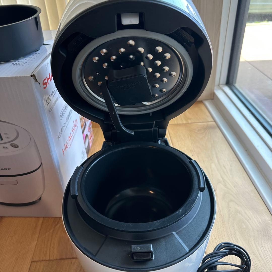 SHARP ヘルシオホットクック KN-HW10E-W 1.0L 電気圧力鍋