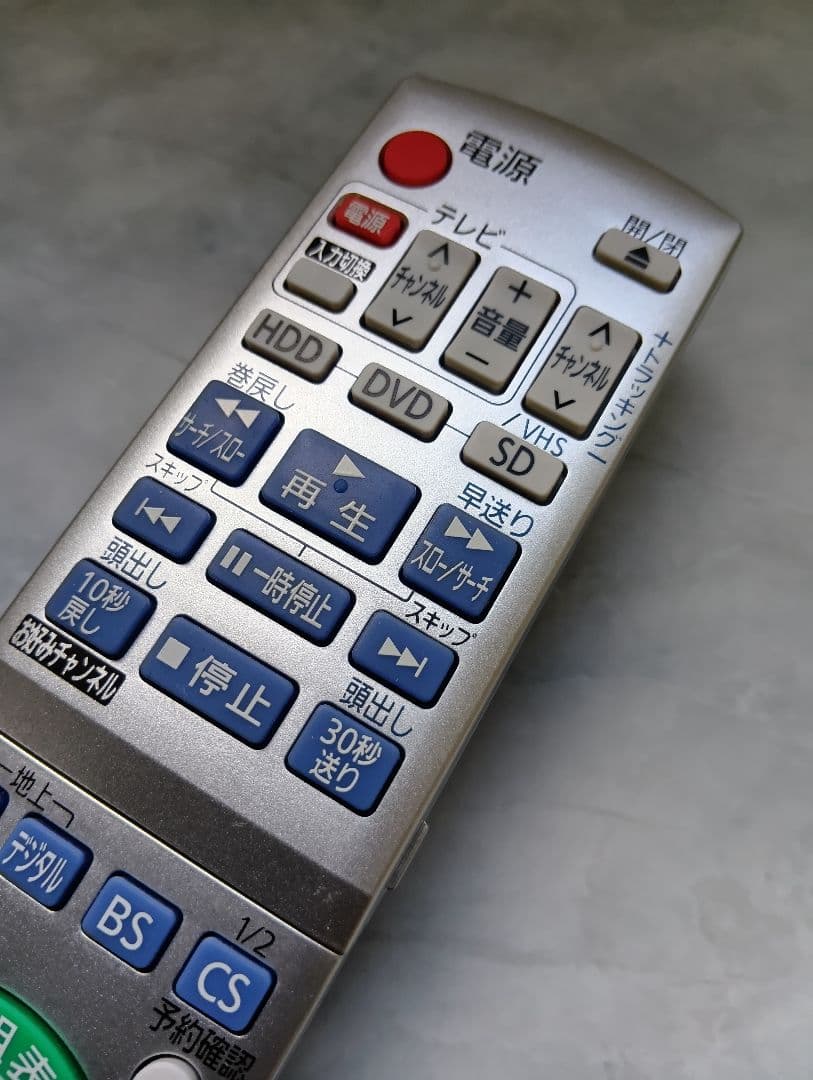 PanasonicVHS/DVDリモコンN2QAYB000347中古美品567
