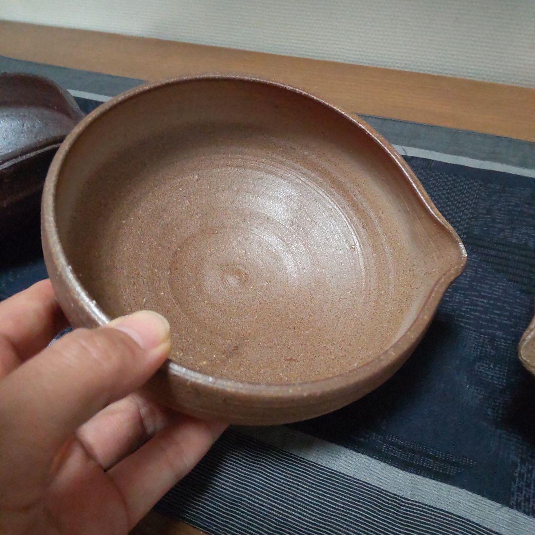 上品な片口 3ケセット 備前焼