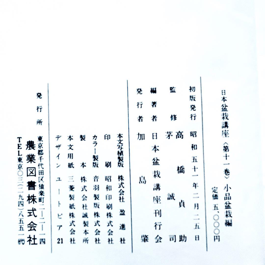 1976年日本盆栽講座 第11巻 小品盆栽編 専門書 Shohin Bonsai