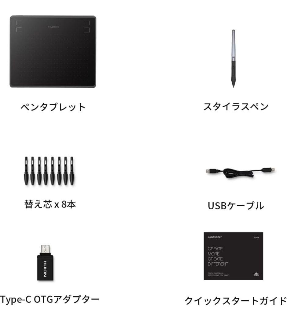 HUION H640P ペンタブレット 本体