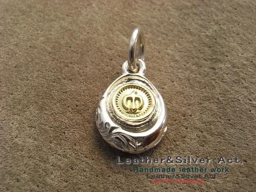 イーグル ペンダントトップ　シルバー925　ゴールド（ｋ18）イーグル手彫り