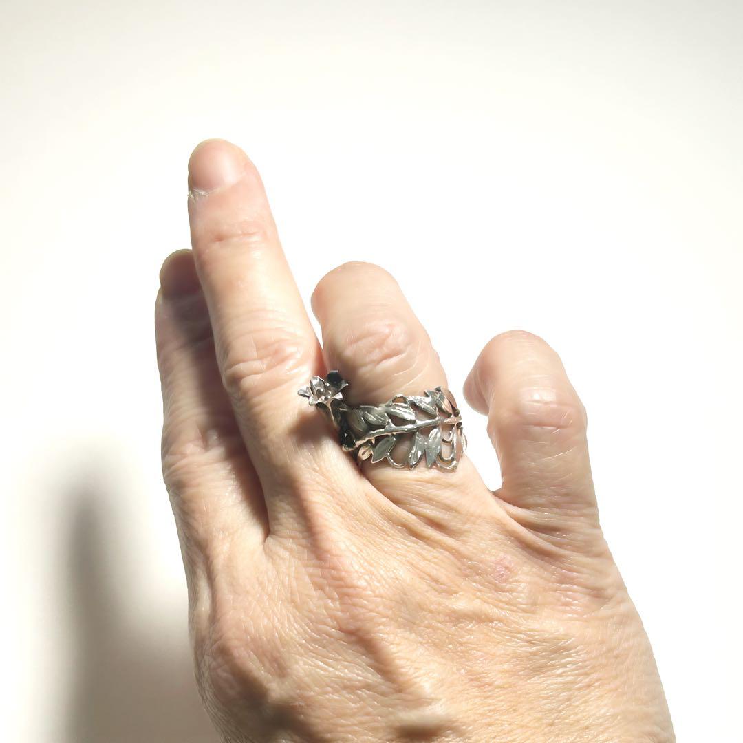 ★ロストワックス技法で作った★テッポウユリのシルバーリング★