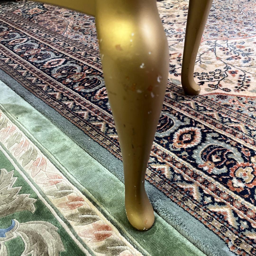 【アンティーク調】猫脚 カウチソファ ロココ調 シェーズロング 彫刻 鋲打ち