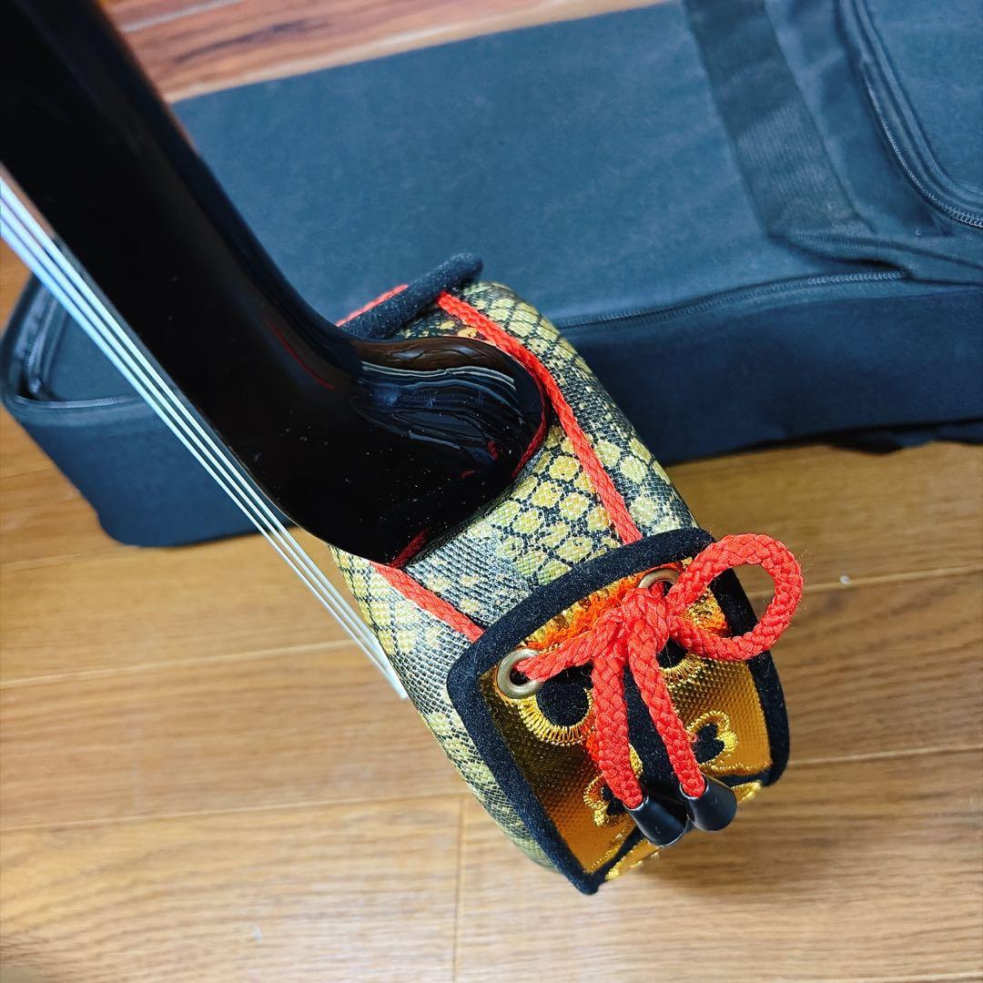 沖縄三味線 三線 ケース付き 教本 楽譜 沖縄民謡 超美品