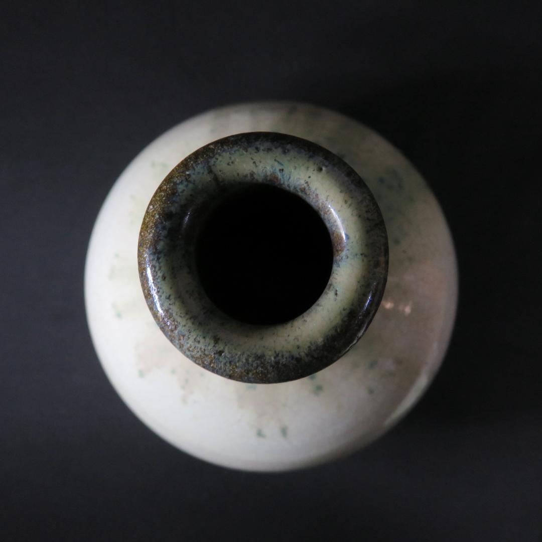 大徳利 笠間 益子 民藝 時代物 フラワーベース 花器 流釉