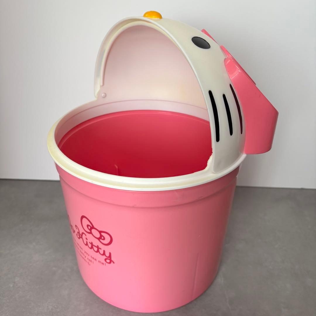 ハローキティ キティ＆ミミィ ブランケット　ゴミ箱 2点サンリオ　平成レトロ