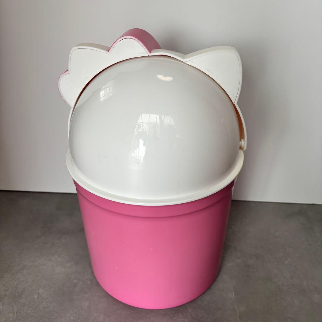 ハローキティ キティ＆ミミィ ブランケット　ゴミ箱 2点サンリオ　平成レトロ