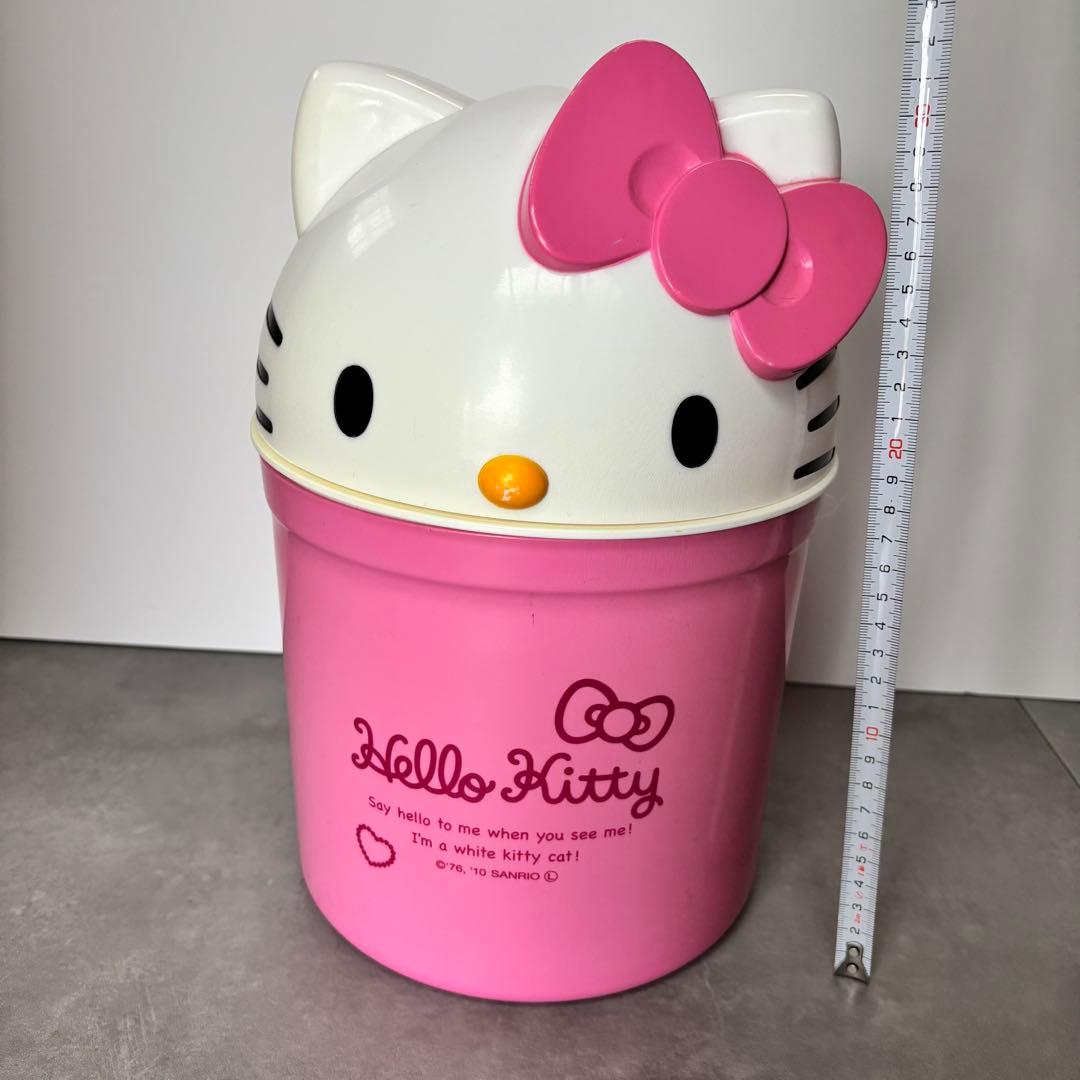 ハローキティ キティ＆ミミィ ブランケット　ゴミ箱 2点サンリオ　平成レトロ
