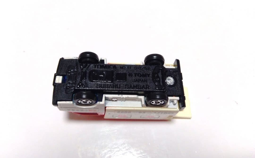 トミカ 日本製 スバル サンバー 赤帽 小笠原運送