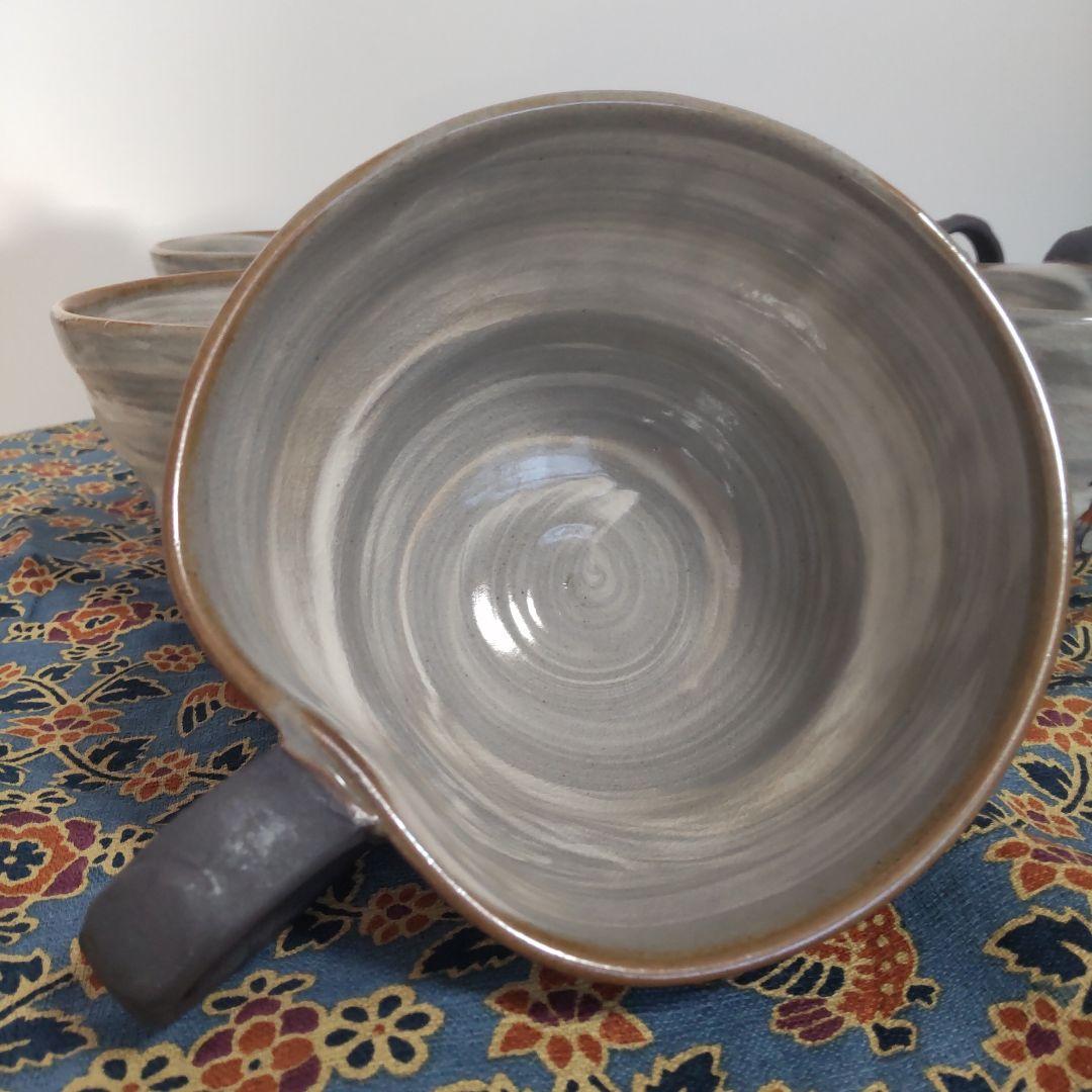 近江陶粋庵 スープ カップ 5個 マグ 彦根屏風図