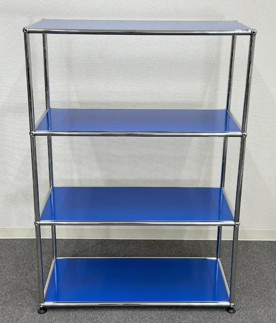 正規品!ほぼ未使用品■USMハラーシステム■オープンシェルフ　1列3段　ブルー