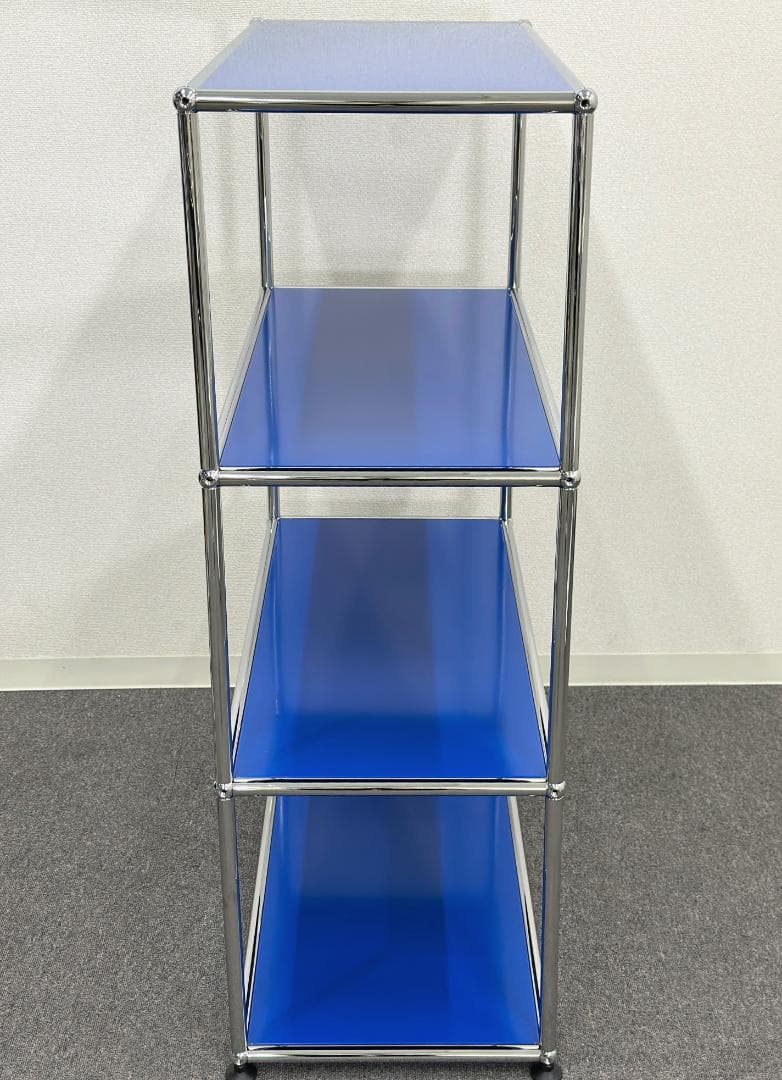 正規品!ほぼ未使用品■USMハラーシステム■オープンシェルフ　1列3段　ブルー