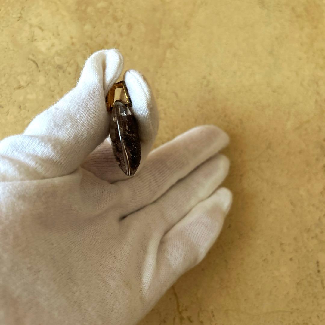 ガーデンクォーツ　ブラジル水晶　約40mm超大粒　ルース　ネックレストップ　希少