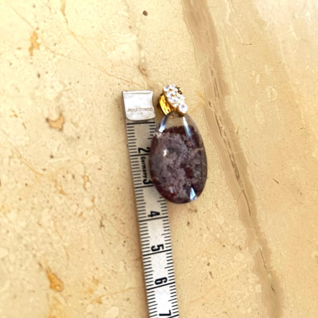 ガーデンクォーツ　ブラジル水晶　約40mm超大粒　ルース　ネックレストップ　希少