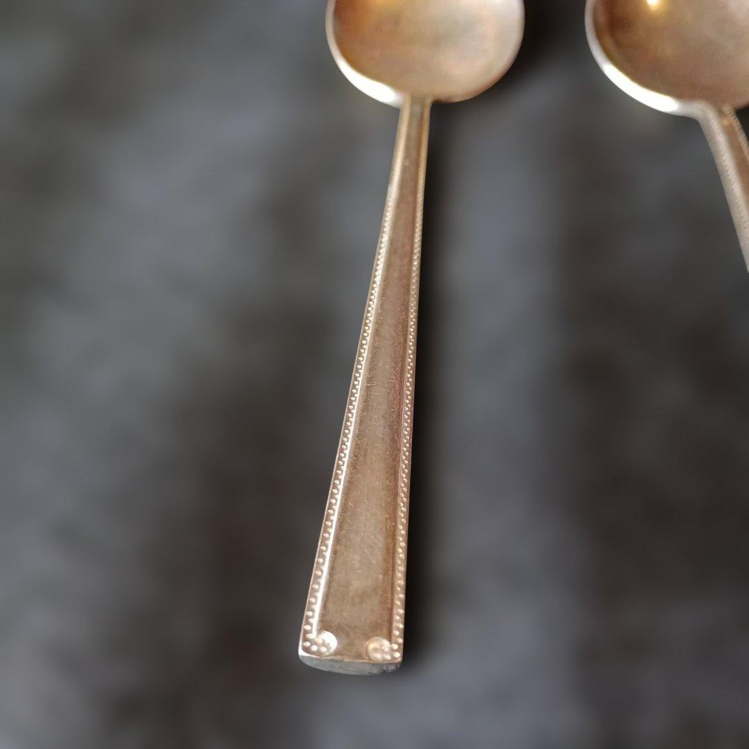 アンティーク金属製細長スプーン 5本セット287㌘