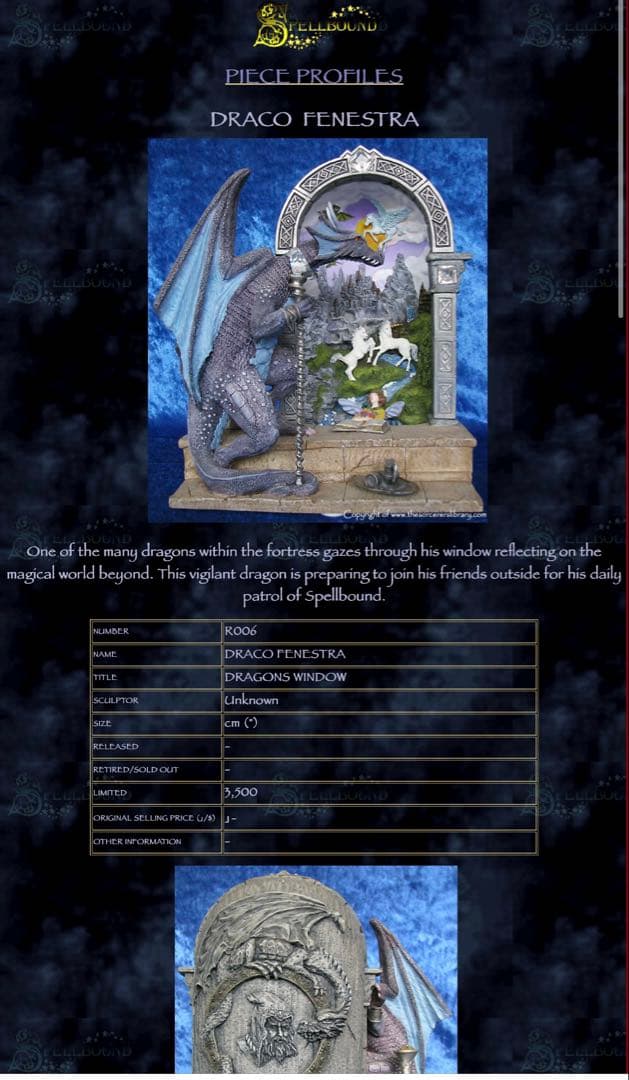 新品未開封　Tudor Mint 社フィギュア　Draco Fenestra