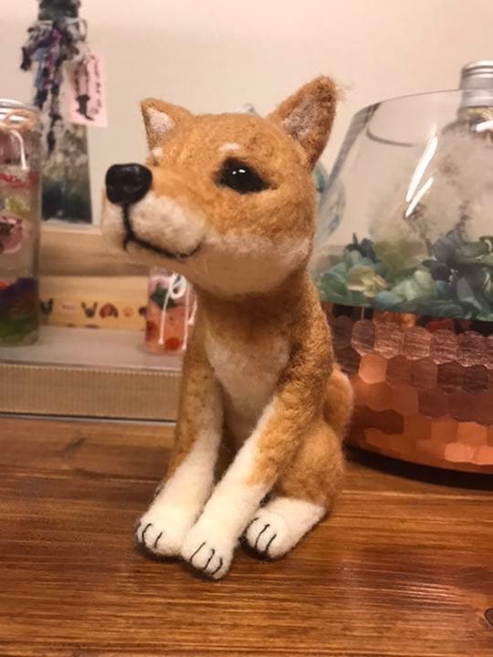 羊毛フェルト　柴犬
