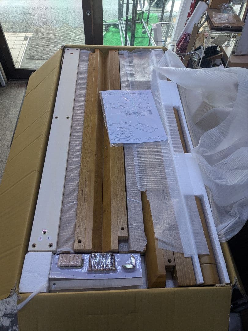 畳シングルベッド　ロングサイズ　LBR色　畳　鞍馬