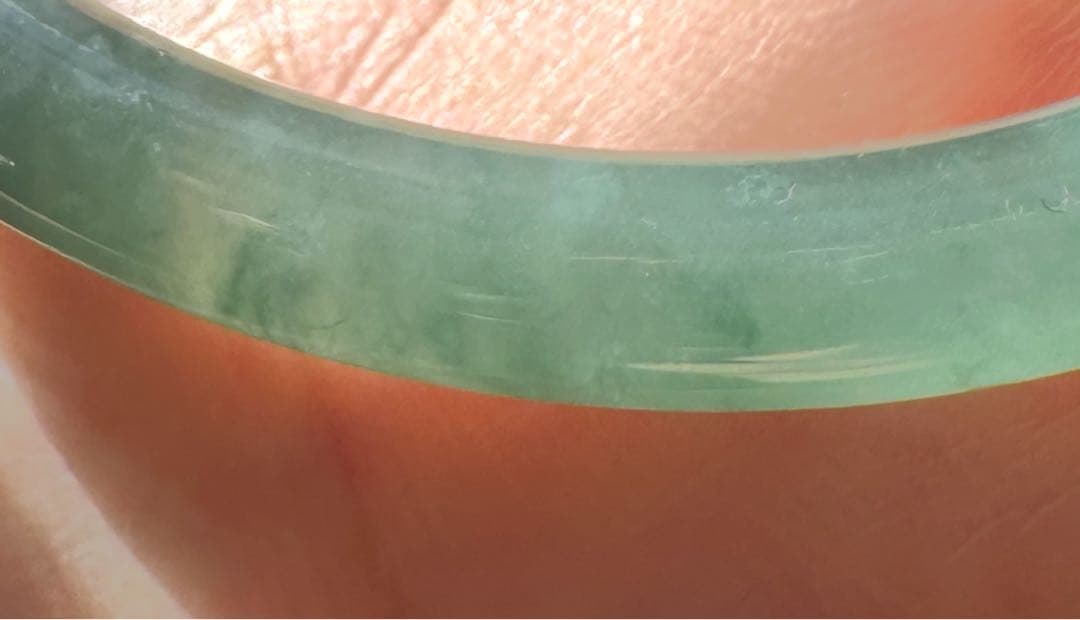 纯天然冰種老藍水バングル.グアテマラ産本翡翠、内径57mm 鑑定書付き　新品