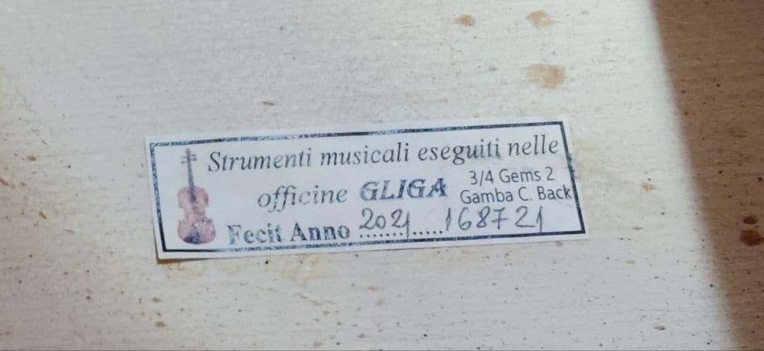 コントラバス ウッドベース グリガ gems2 ラウンドバック 3/4 ケース付