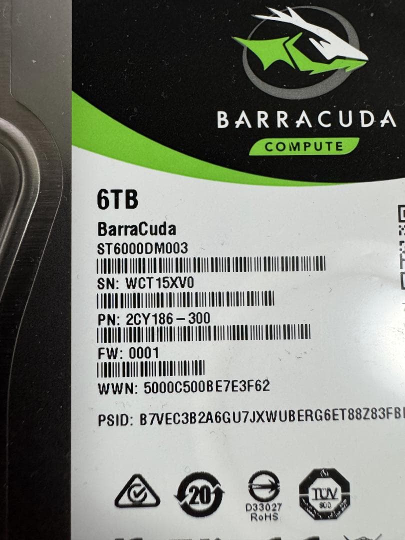 テ*️様 【訳アリ】Seagate HDD 6TB