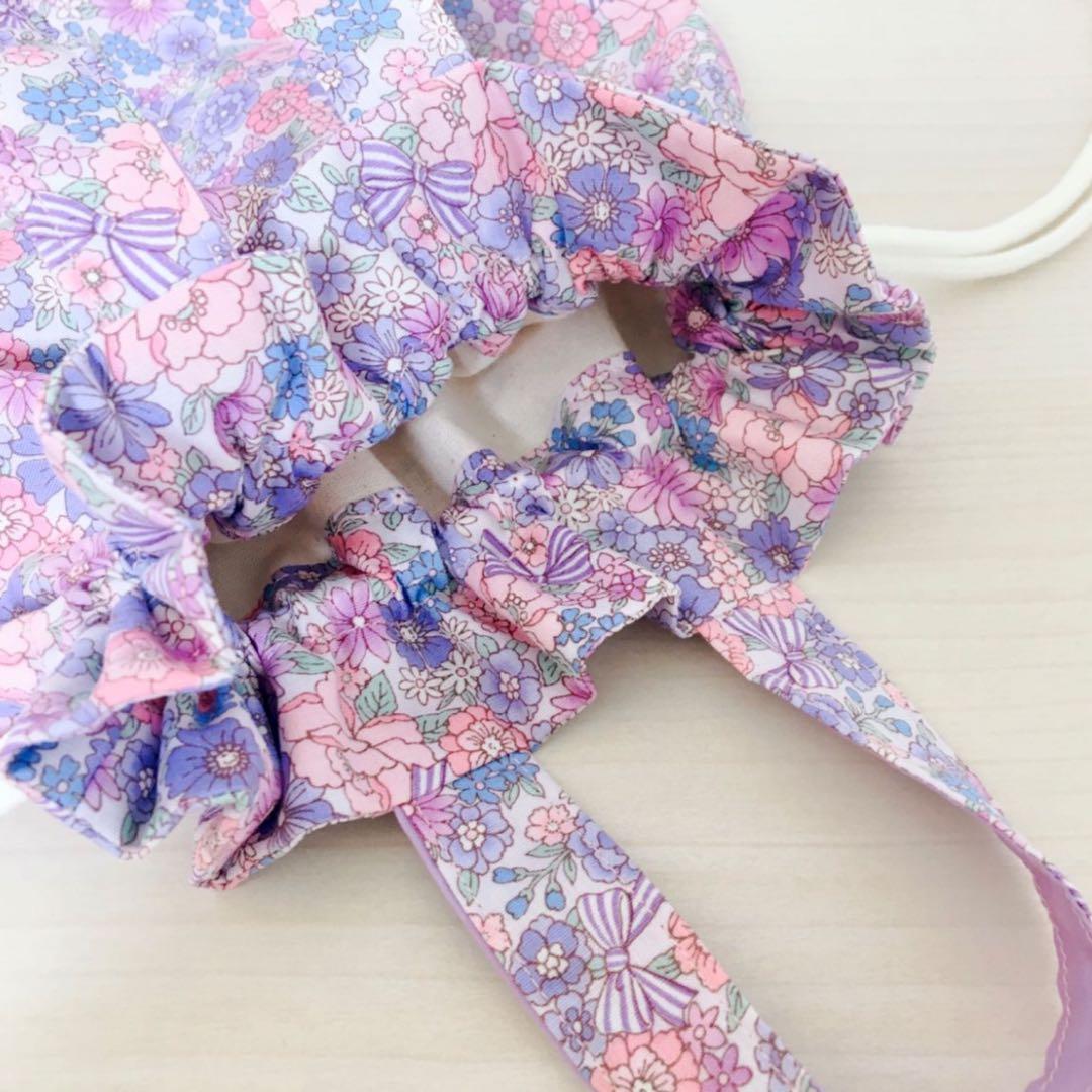 【A×2】入園入学セット　６点　レッスンバッグ　体操服袋　上靴袋 他　ラベンダー