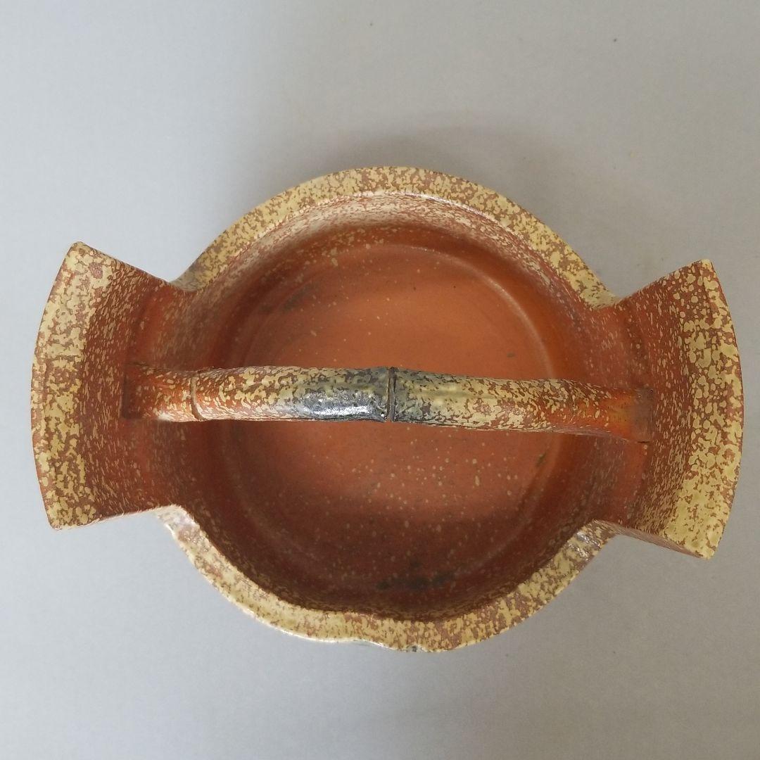 信楽焼 花瓶 花入れ 手桶  直径２５cm