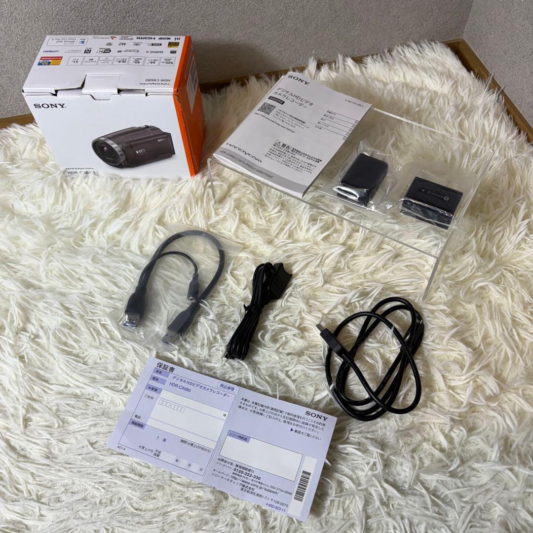 【美品】SONY HDR-CX680 ハンディカム 付属品完品