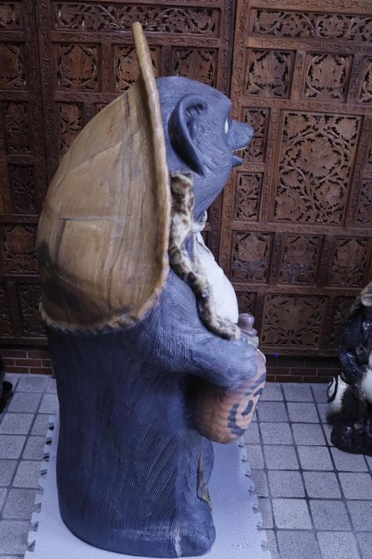 【引き取り又は配達可能】特大 古い信楽焼　狸 高さ115㎝ /美術品