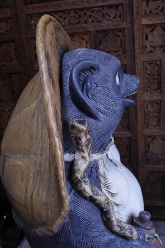 【引き取り又は配達可能】特大 古い信楽焼　狸 高さ115㎝ /美術品