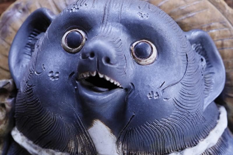 【引き取り又は配達可能】特大 古い信楽焼　狸 高さ115㎝ /美術品