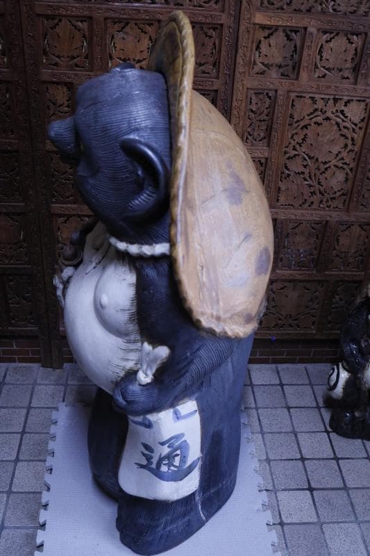 【引き取り又は配達可能】特大 古い信楽焼　狸 高さ115㎝ /美術品