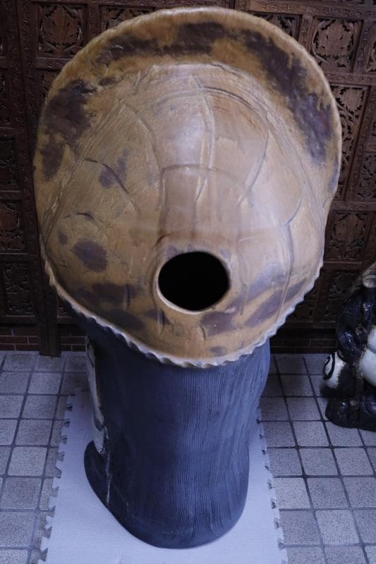 【引き取り又は配達可能】特大 古い信楽焼　狸 高さ115㎝ /美術品