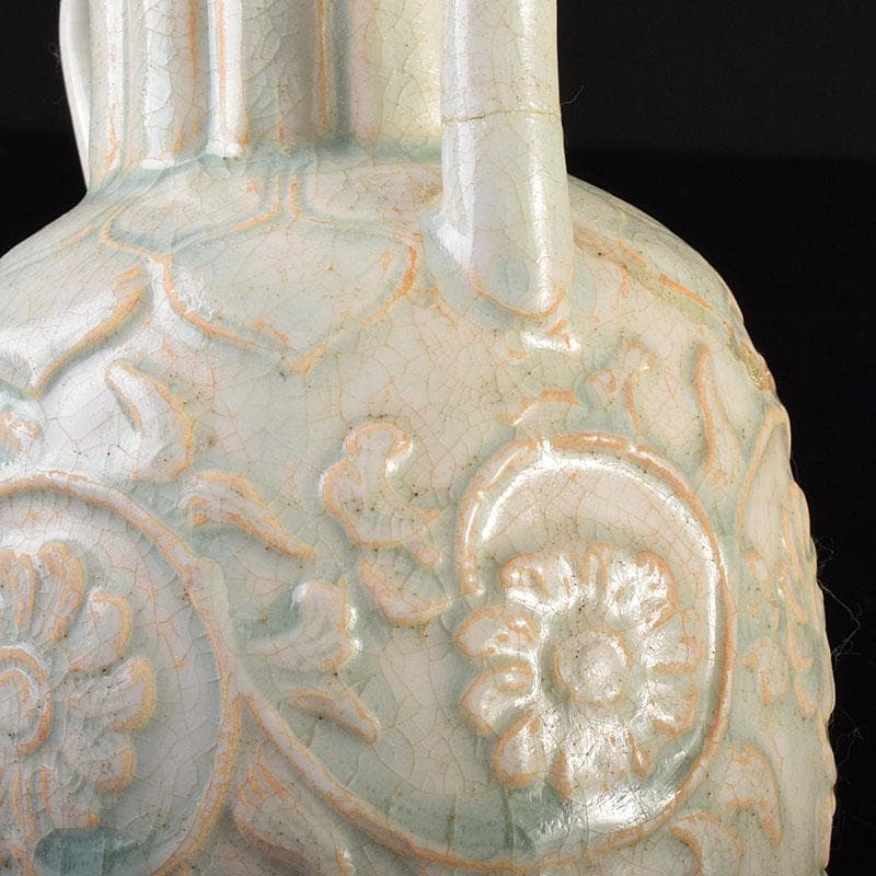 中国　影青　青白磁　花文　水注瓶　C　6980