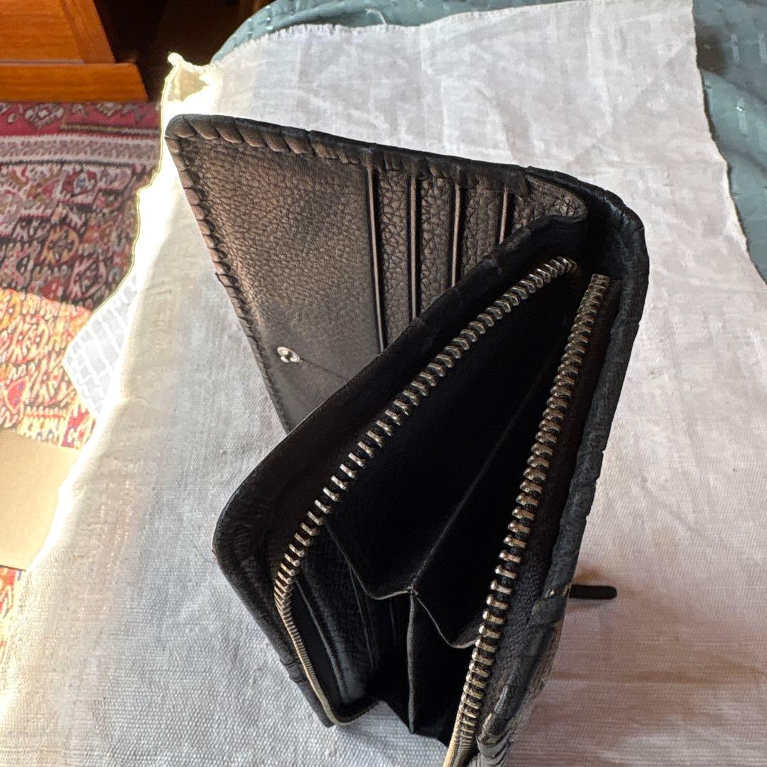 新潟　革工房　オリジナル デザインのレザー財布　夜と猫