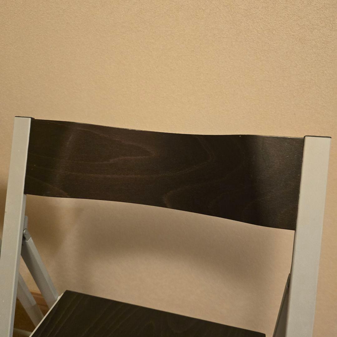 イタリア製 アーメット ポケット ウッド 薄型折りたたみチェア 2脚