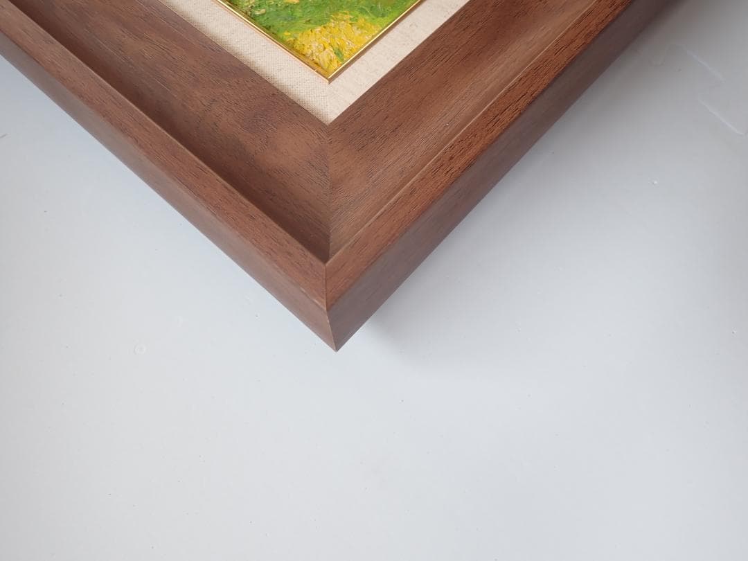 油彩画 Ｆ８ アクリル板 日本製〔題名 六甲〕【送料込・匿名発送】