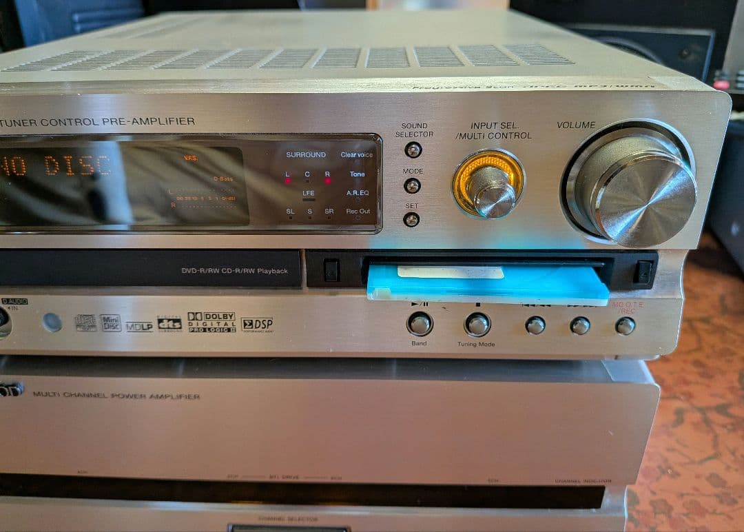 ★KENWOOD DVD MD TUNERコントロールプリアンプ、パワーアンプ