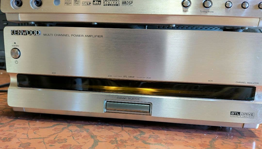 ★KENWOOD DVD MD TUNERコントロールプリアンプ、パワーアンプ