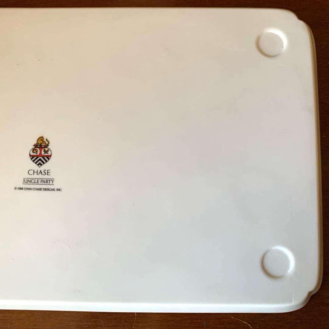 リンチェイスLynnChaseジャングルパーティー豹パンダ動物柄角皿 横浜増田窯