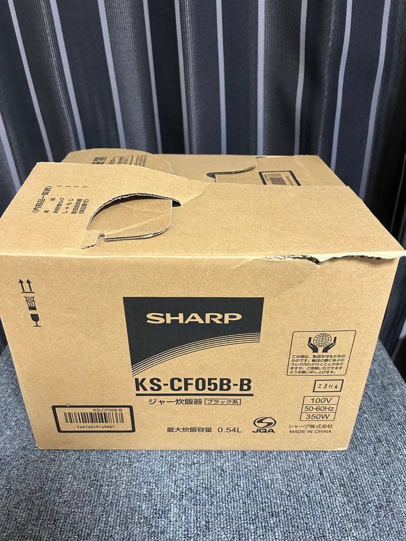 炊飯器 SHARP 2024年製 新品未使用品 KS-CF05B-B 3合炊き