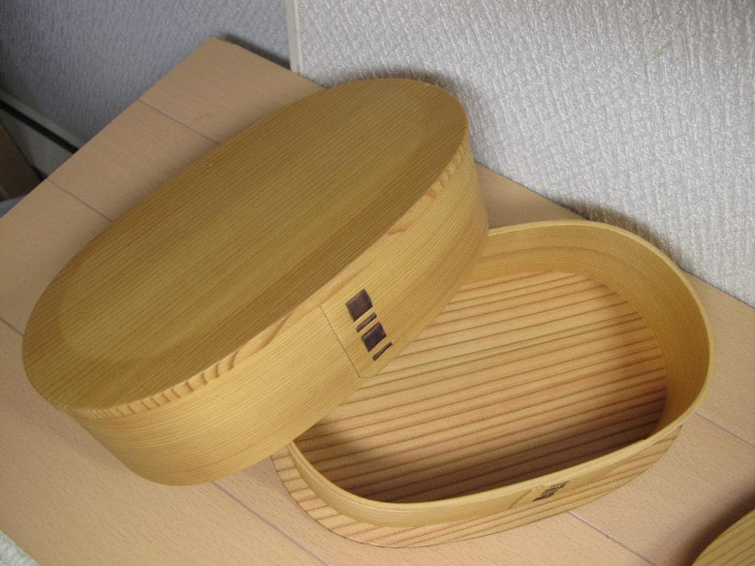 小判弁当　曲げわっぱ　弁当箱　2個