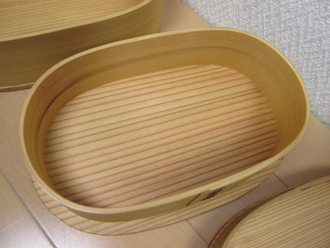 小判弁当　曲げわっぱ　弁当箱　2個