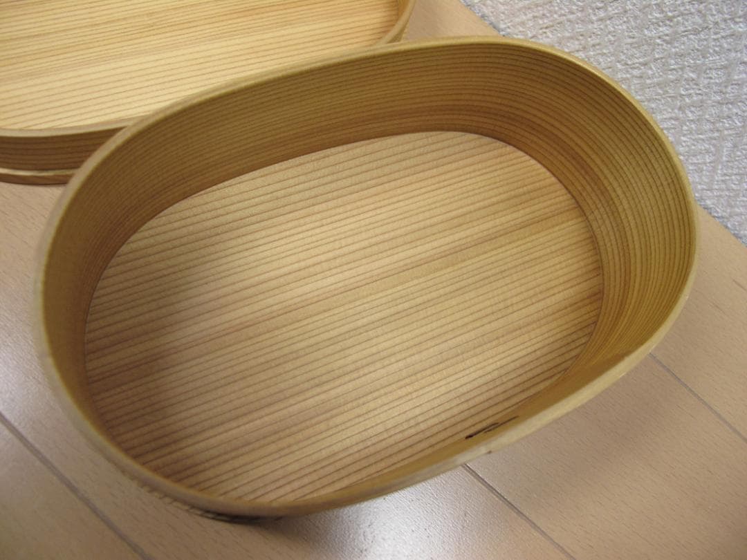 小判弁当　曲げわっぱ　弁当箱　2個