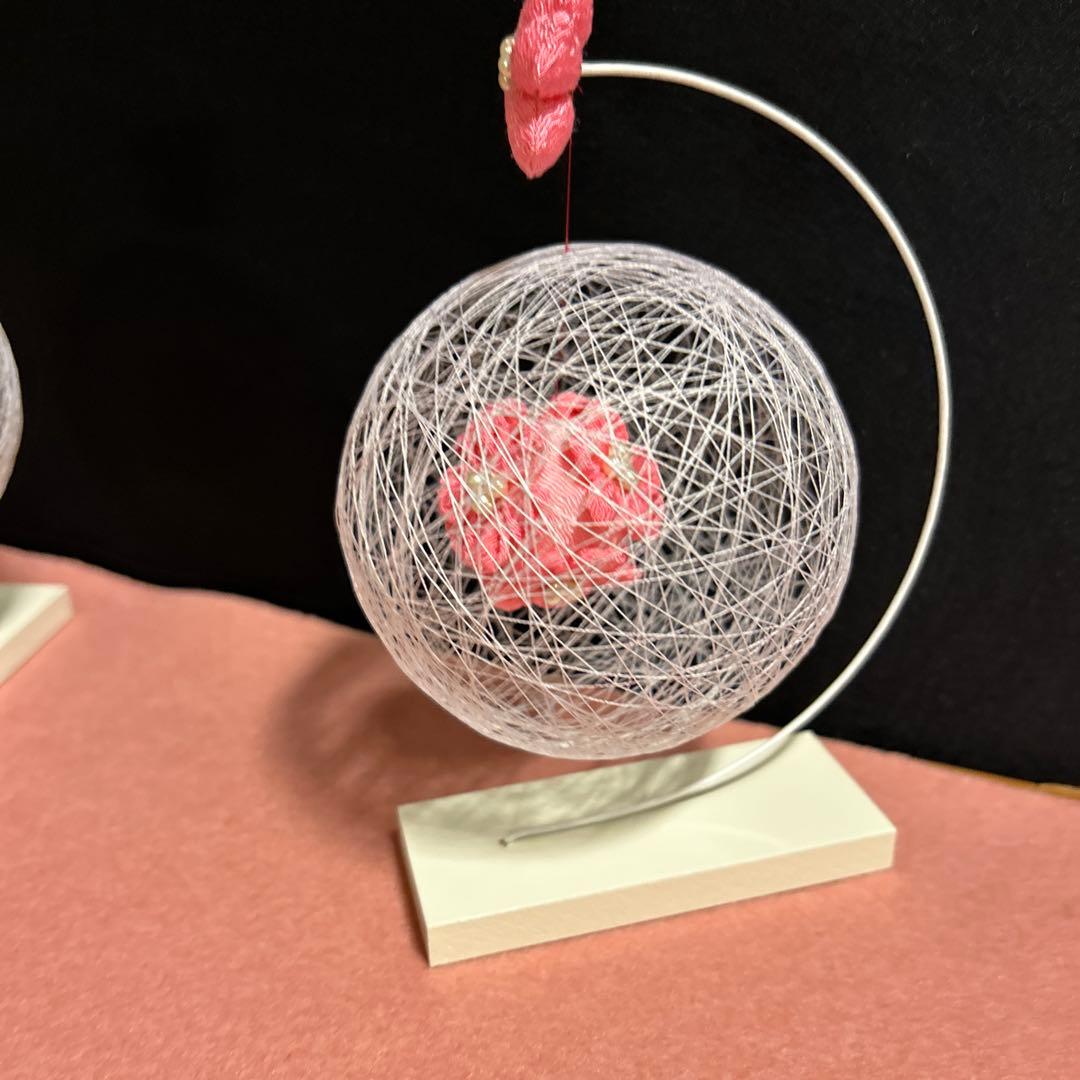 【新品】絹てまり　雛人形 道具 桜橘　ひな祭り 前飾り