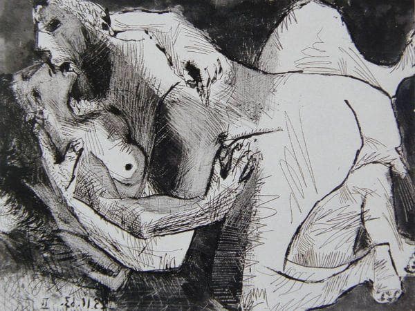 パブロ ピカソ(PABLO PICASSO)、【抱擁⑤】、希少画集より、状態良好