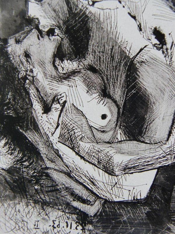 パブロ ピカソ(PABLO PICASSO)、【抱擁⑤】、希少画集より、状態良好